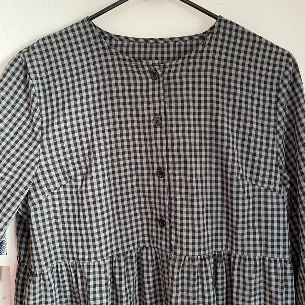 ‼️SOLD‼️Black and Gray Checkered Dress - Picture 2 of 5